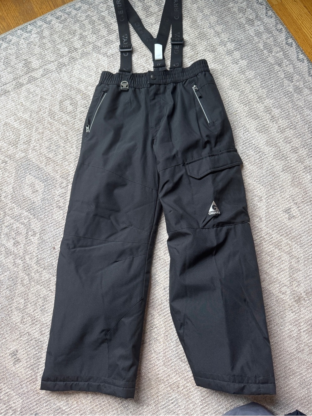 Gerry Weber Black Kids Cargo Ski Pants with Suspenders